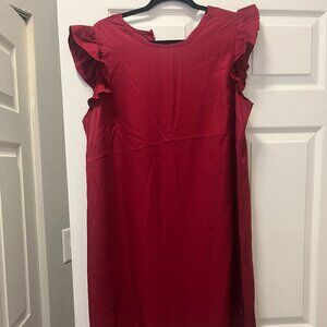 Knee Length, Red Dress